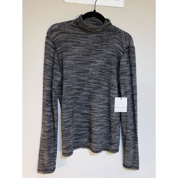 Bella Dahl NWT Turtleneck Sweater in Shadow Night Gray, Size Medium - Picture 2 of 11